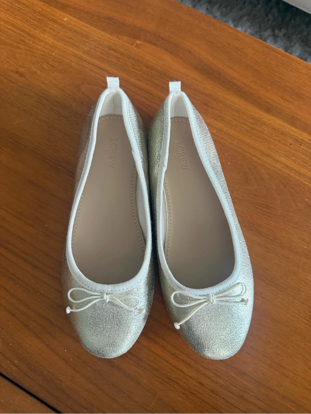 J.Crew Girls Gold Metallic Ballet Flats | size 3